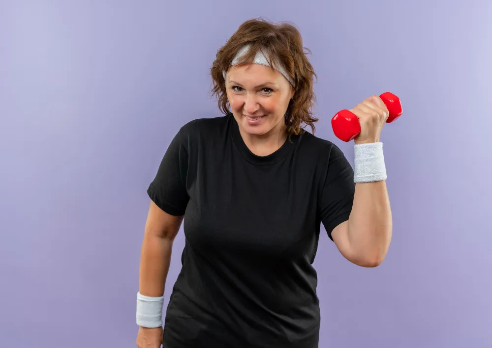 Mature Fitness Model in activewear